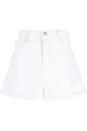 Isabel Marant Short en jean Lesia à bords frangés