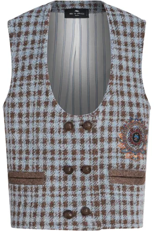 Etro Gilet à motif pied-de-poule