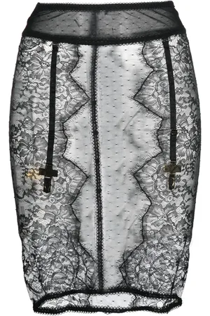 MAISON CLOSE Jupe Inspiration Divine à dentelle fleurie