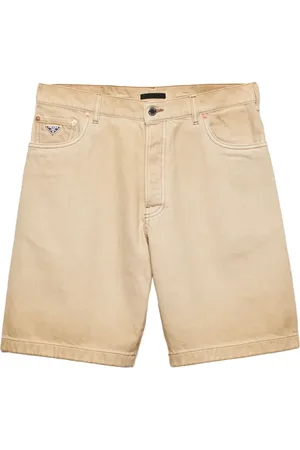 Prada Short en jean à effet délavé