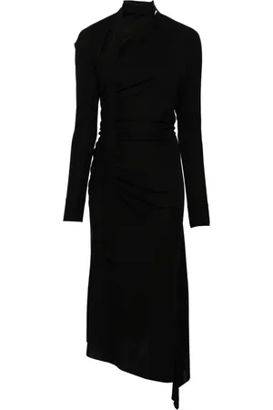 Victoria Beckham Robe mi-longue froncée à coupe mi-longue