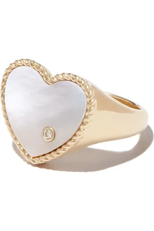 YVONNE LÉON Bague en 9ct ornée de perle