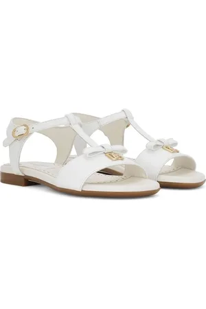 Dolce & Gabbana Sandales en cuir verni à logo DG