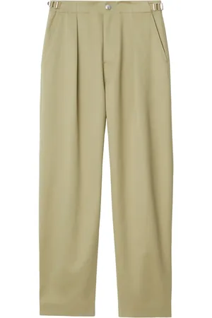 Burberry Pantalon en coton à coupe droite