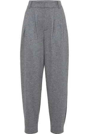 Brunello Cucinelli Pantalon cigarette en cachemire