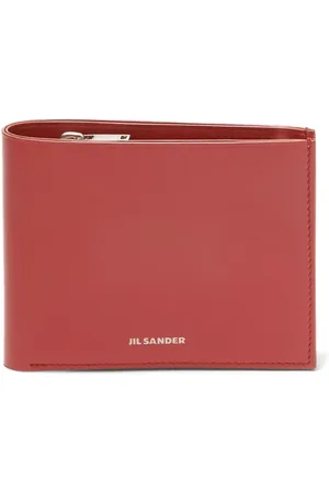 Jil Sander Portefeuille en cuir à design pliant