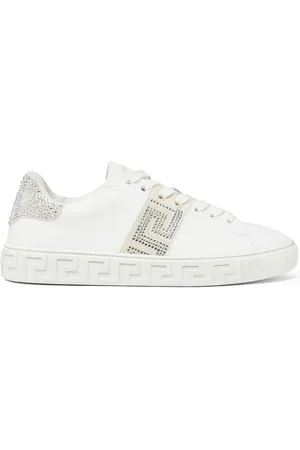 VERSACE Baskets montantes Crystal Greca en cuir