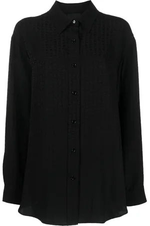 Givenchy Chemise en soie à logo imprimé