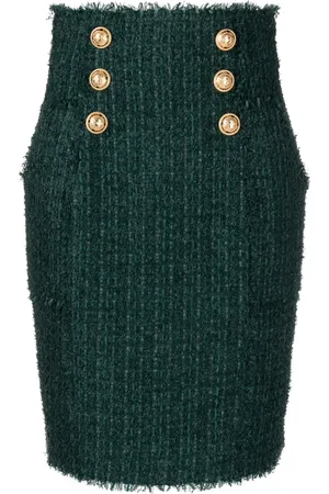 Balmain Jupe crayon à boutons décoratifs