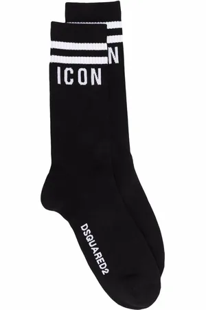 Dsquared2 Chaussettes à logo intarsia