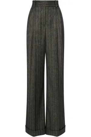 Alberta Ferretti Pantalon palazzo à fines rayures
