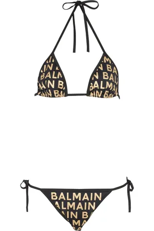 Balmain Bikini triangle à logo imprimé