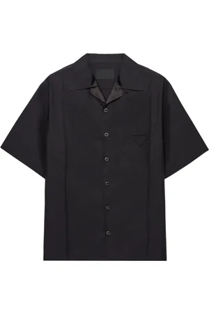 Prada Chemise en coton technique à manches courtes