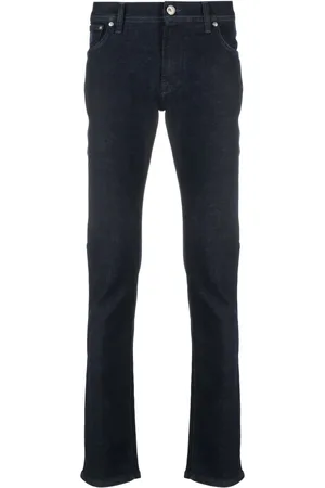 corneliani Jean droit à logo appliqué