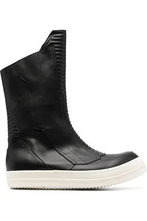 Rick Owens Bottines en cuir à bout rond