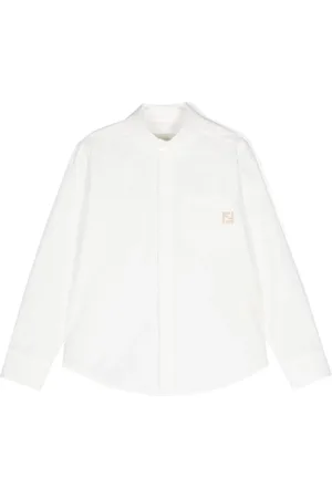 Fendi Chemise en coton à logo brodé