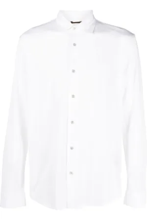 MOORER Chemise en coton à manches longues