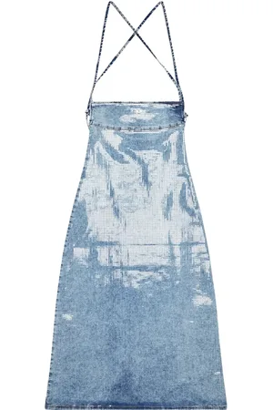 Diesel Robe en jean De-Held-S à effet usé