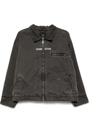 Ground Zero Veste zippée à effet usé