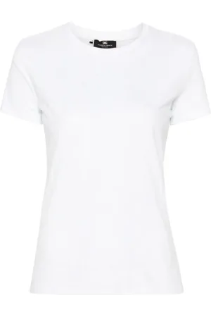 Elisabetta Franchi T-shirt à logo strassé