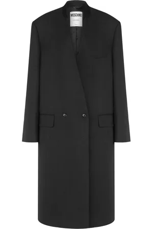 Moschino Manteau en laine vierge à simple boutonnage