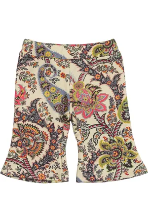 Etro Pantalon en coton à imprimé cachemire