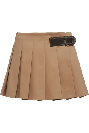Prada Minijupe plissée en gabardine