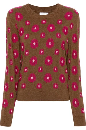 Barrie Pull à fleurs en intarsia