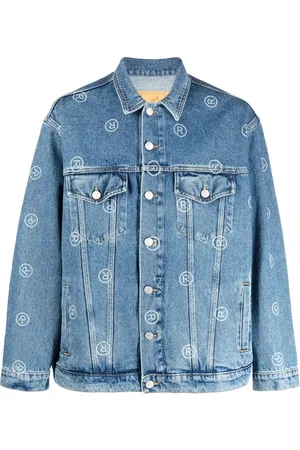MARTINE ROSE Veste en jean à logo imprimé