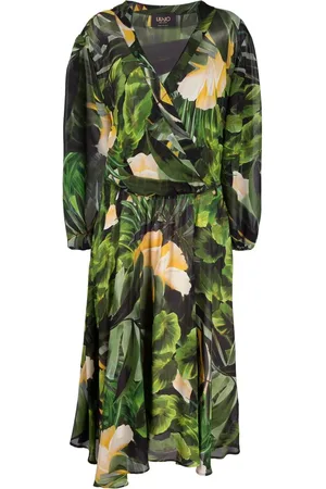 Liu Jo Robe mi-longue à imprimé tropical