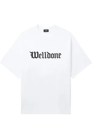 We11 Done T-shirt en coton à logo Gothic imprimé
