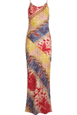 Etro Robe en soie mélangée à fleurs