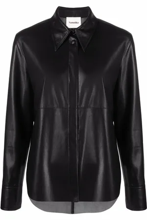 Nanushka Chemise en cuir vegan à manches longues