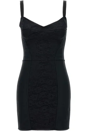 Dolce & Gabbana Robe courte à empiècement en dentelle