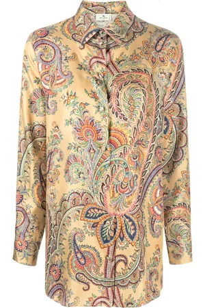 Etro Chemise en soie à imprimé cachemire