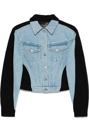 MUGLER Veste en jean à design colour block