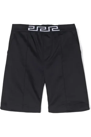 VERSACE Short en gabardine à taille Greca