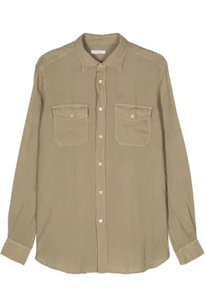 Boglioli Chemise en lin à manches longues