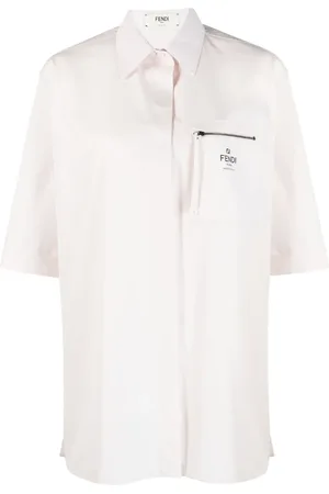 Fendi T-shirt en coton à logo imprimé
