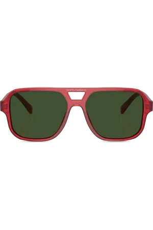 Dolce & Gabbana Lunettes de soleil carrées à logo imprimé