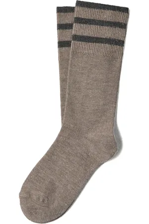 Brunello Cucinelli Chaussettes à détails rayés