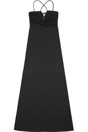Ganni Robe longue à bretelles croisées