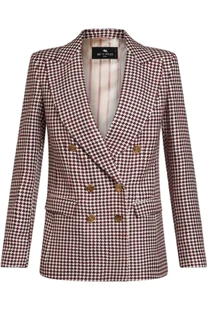 Etro Veste croisée à motif pied-de-poule