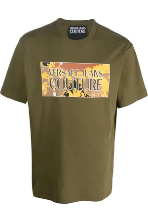 VERSACE T-shirt en coton à logo imprimé