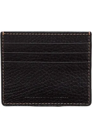 Brunello Cucinelli Porte-cartes en cuir à logo embossé