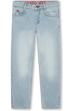 HUGO BOSS Jean droit à patch logo