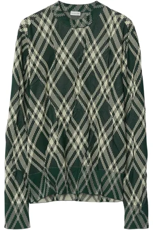 Burberry Pull effet-froissé à carreaux