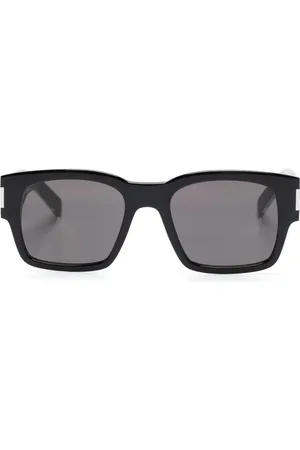 Saint Laurent Lunettes de soleil carrées à plaque logo