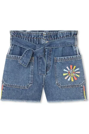 Sonia Rykiel Enfant Short en jean à logo brodé