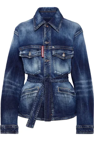 Dsquared2 Veste en jean à taille ceinturée